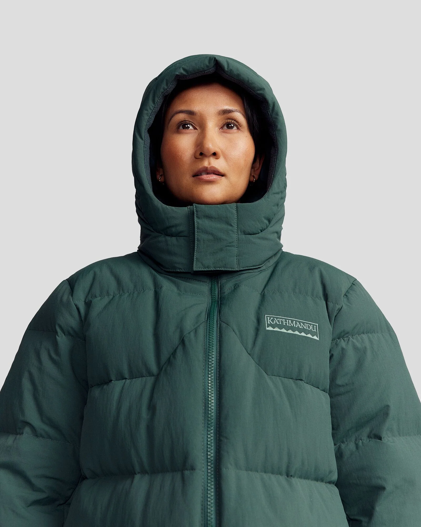Women's Epiq Down Heritage Parka Jacket - Deep Forest - Image 9