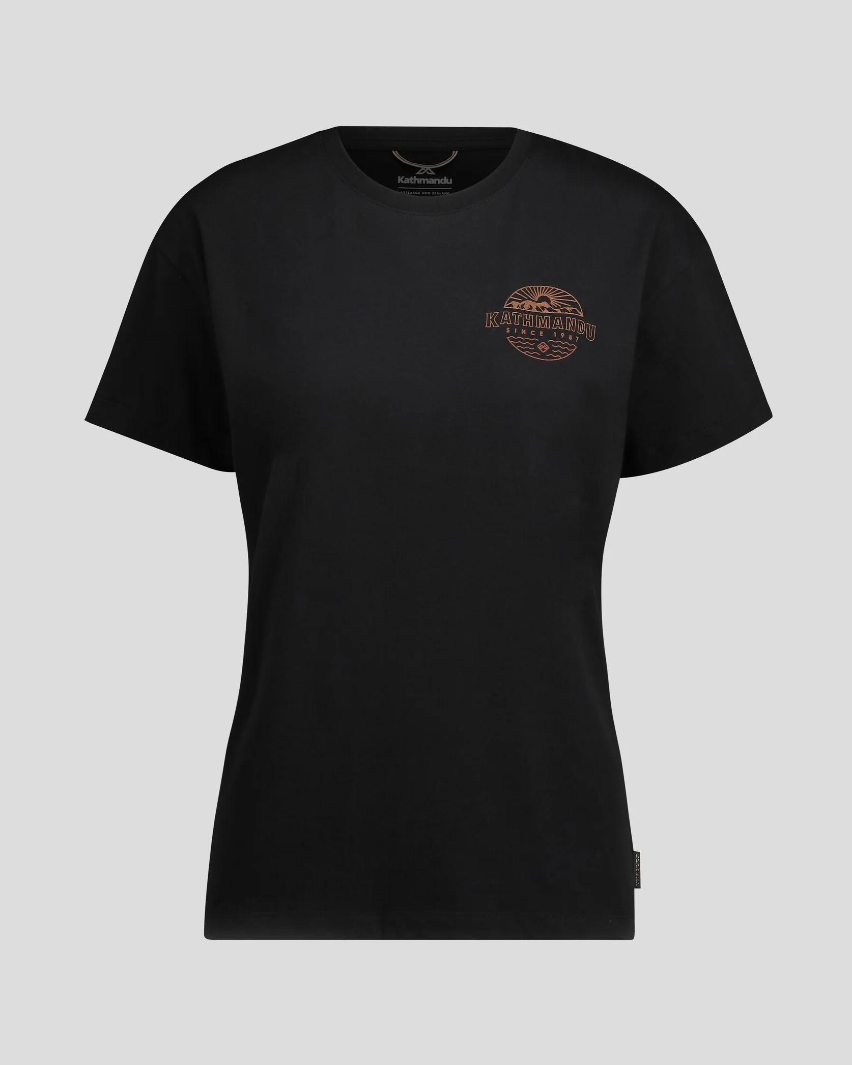 Women's Kathmandu Logo Faded Organic Cotton T-shirt - Black - Image 4