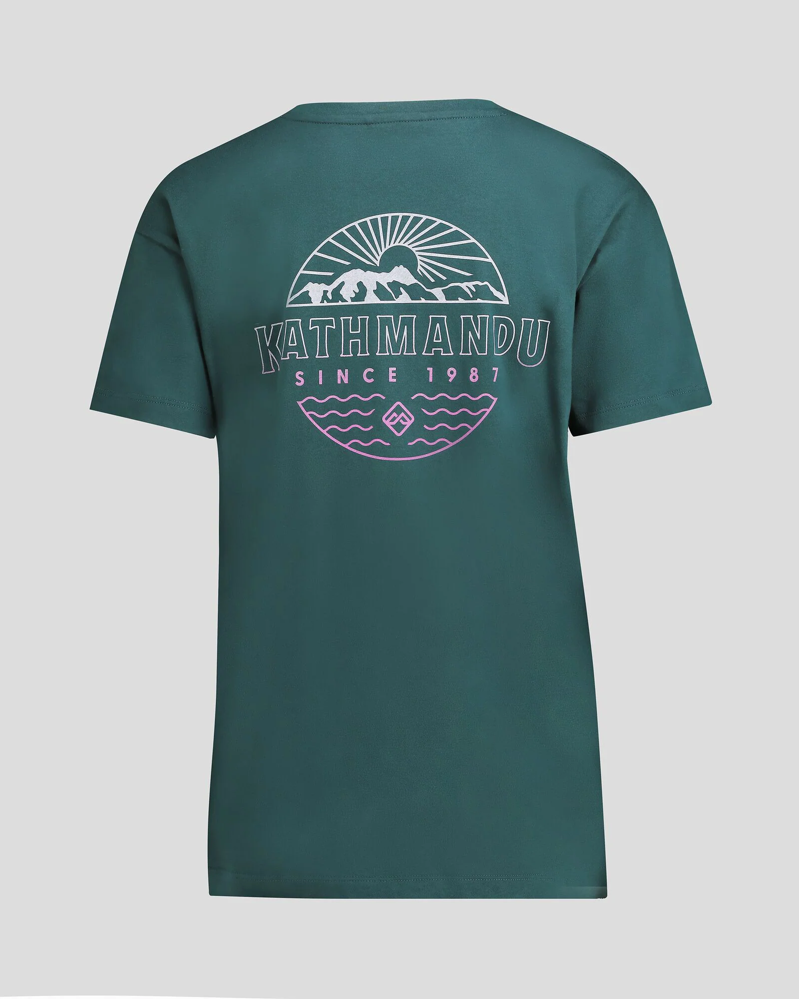 Women's Kathmandu Logo Faded Organic Cotton T-shirt - Deep Lagoon - Image 4