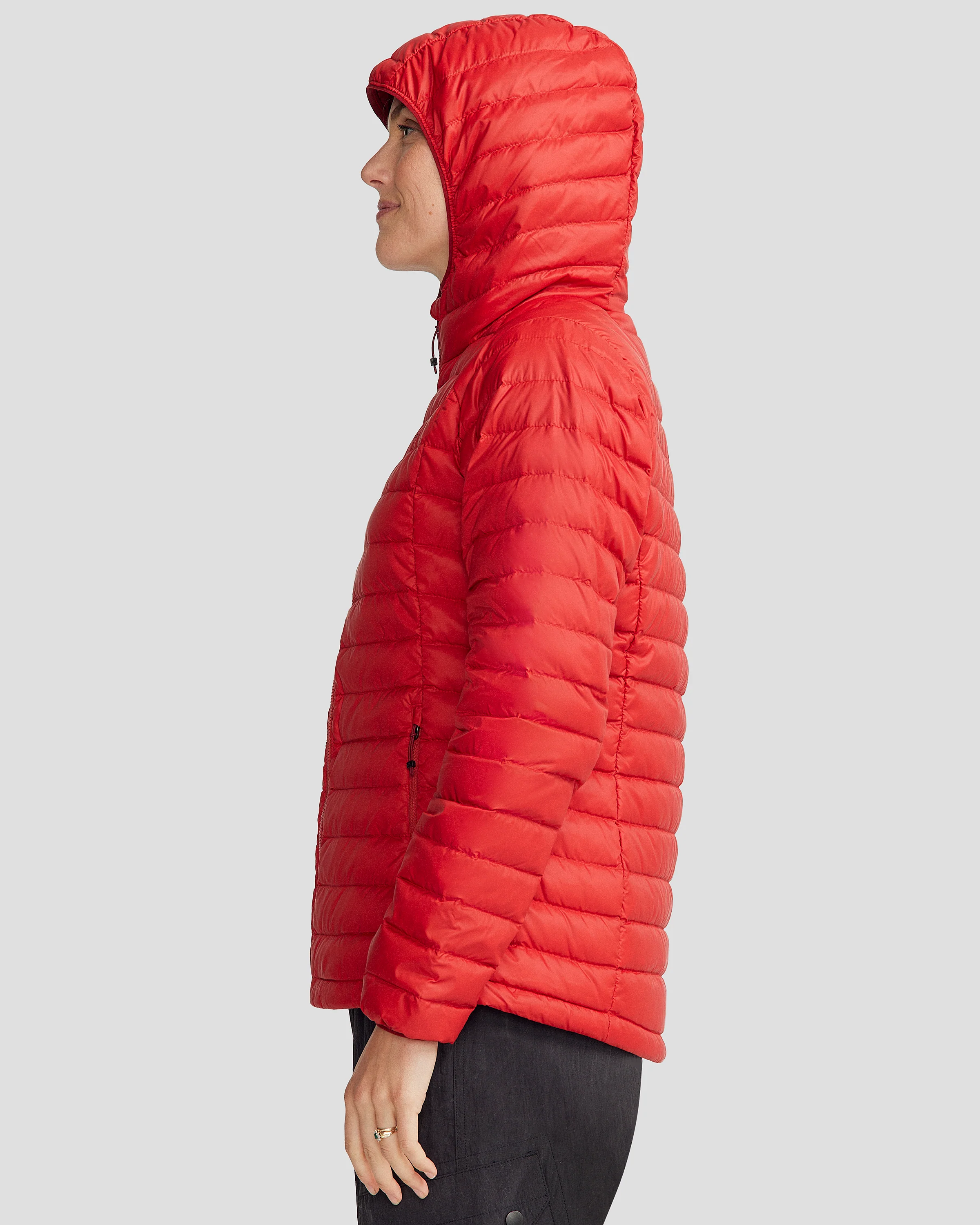 Women's Heli Down Hooded Jacket v3 - Spicy Chilli Pepper - Image 3