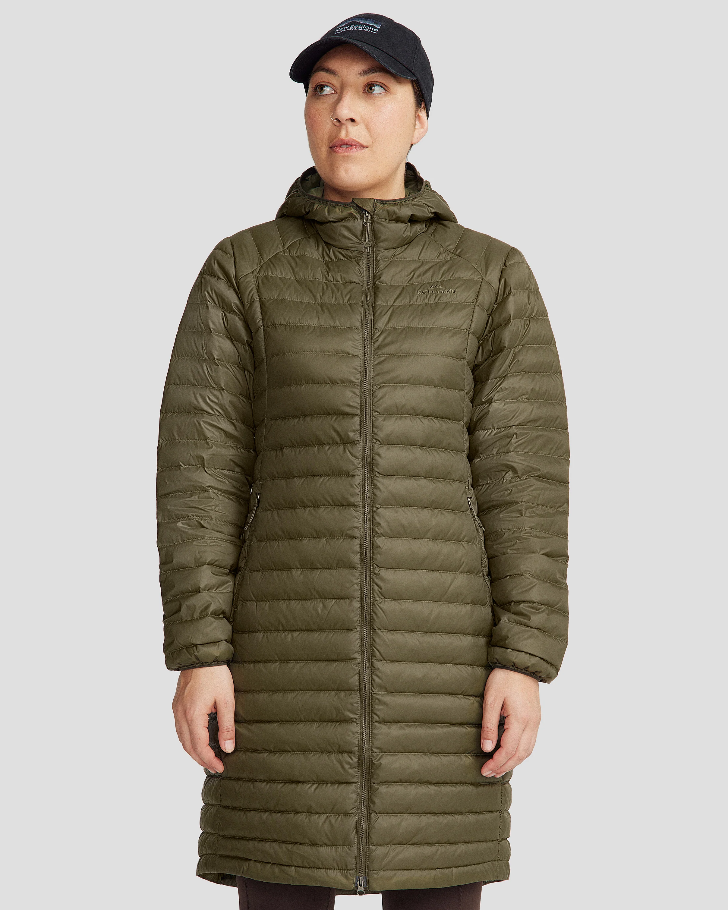 Women's Heli Down Parka Jacket- Light Moss
