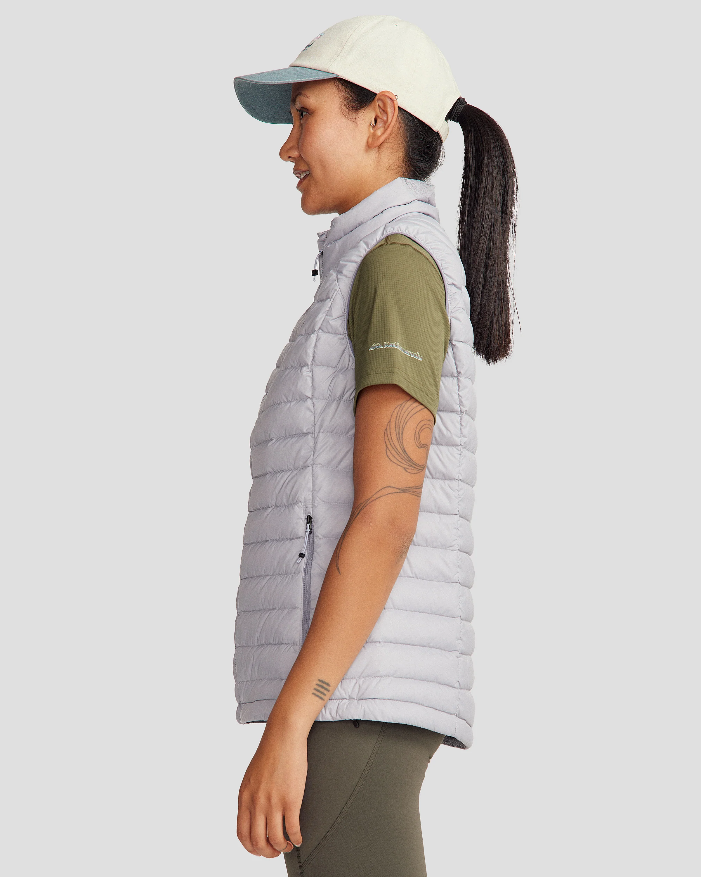 Women's Heli Down Vest v2 - Light Haze - Image 11