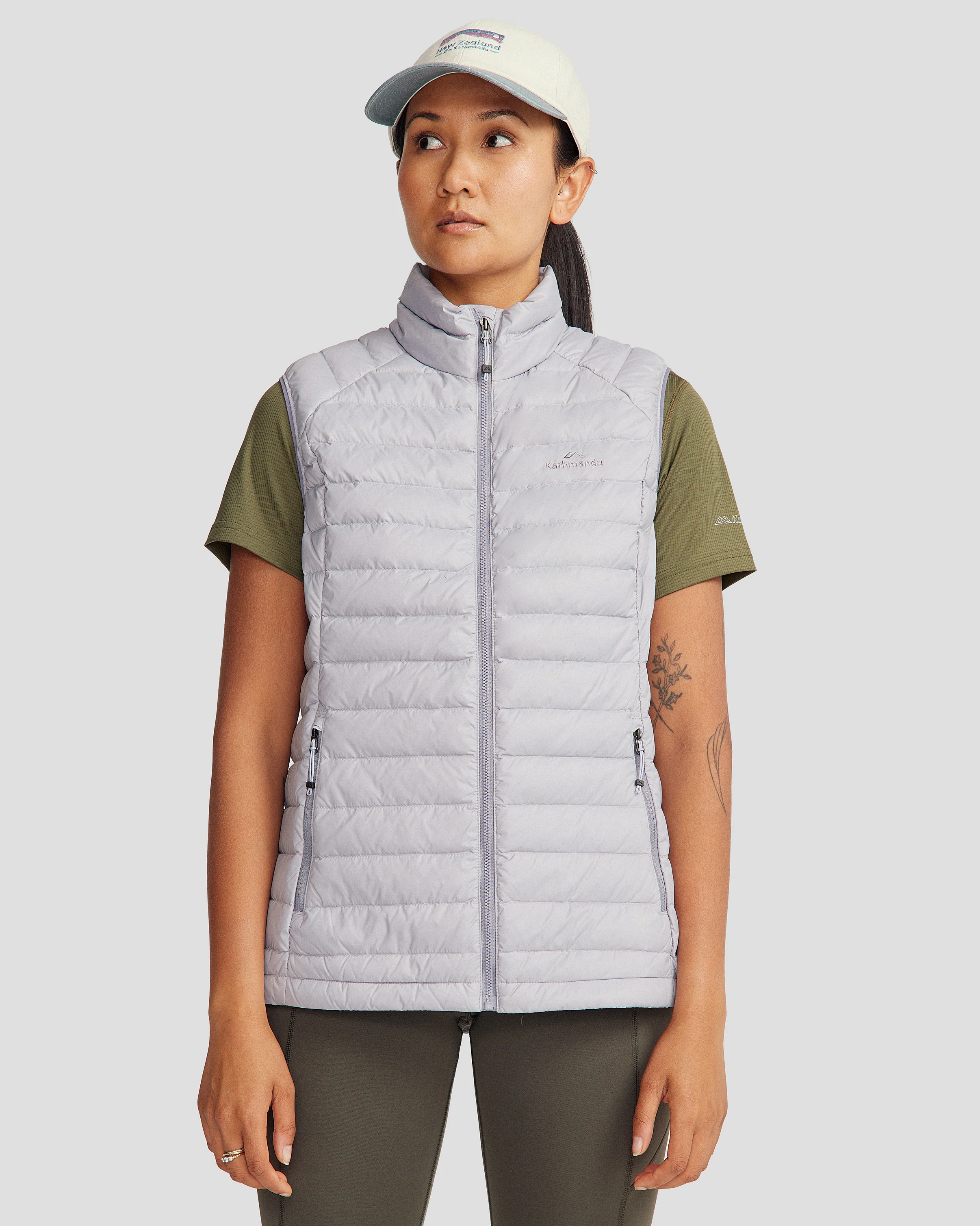 Women's Heli Down Vest v2 - Light Haze - Image 9