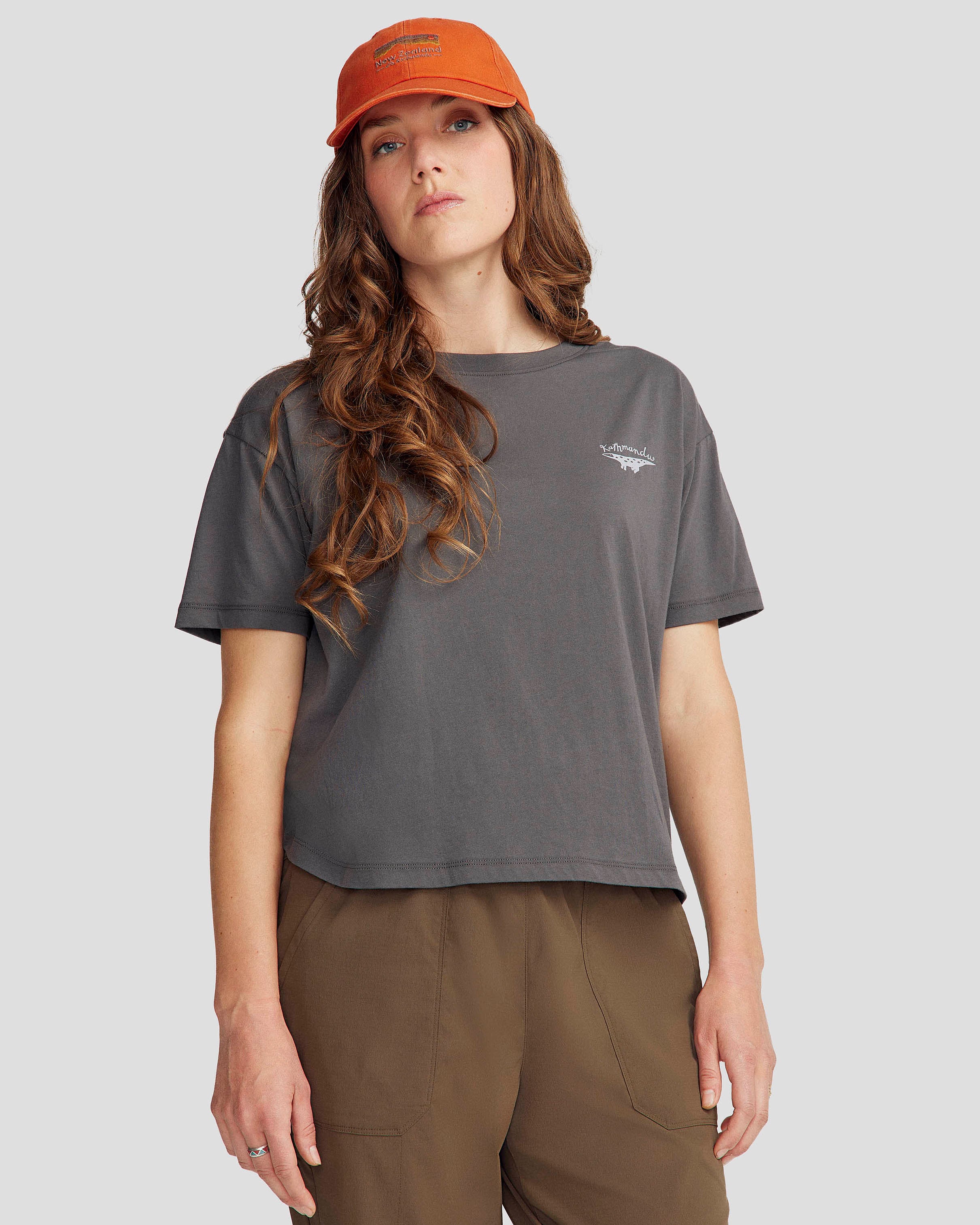 Women's Lizard Organic Cotton T-shirt - Shale