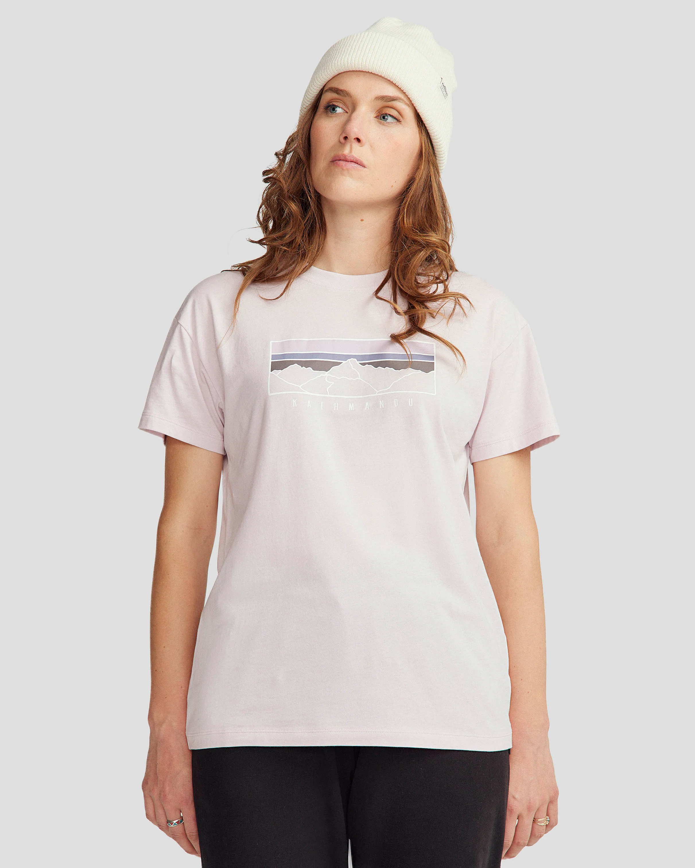 Women's Mountain Sunset Organic Cotton T-shirt - Stardust