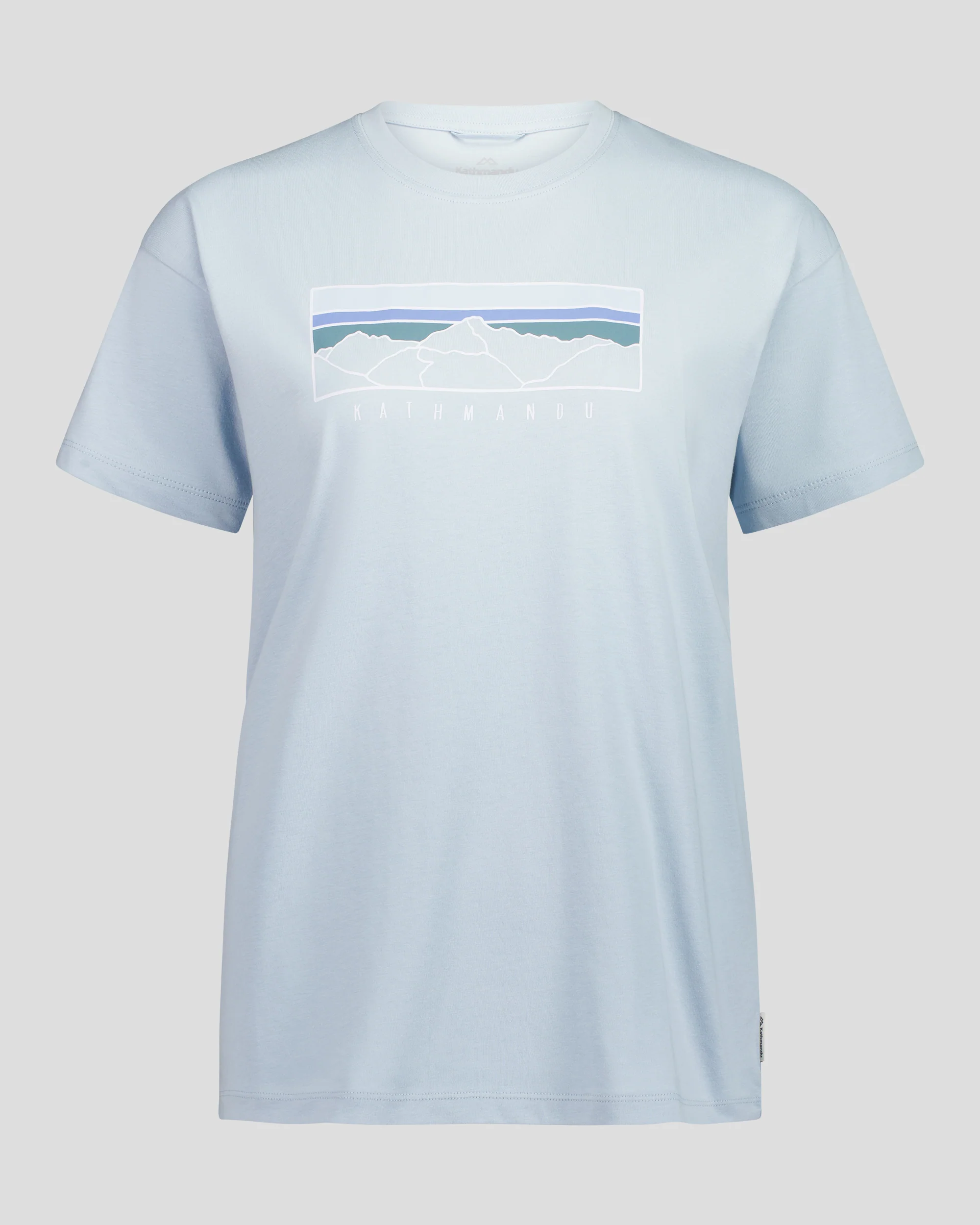 Women's Mountain Sunset Organic Cotton T-shirt - Tech Blue