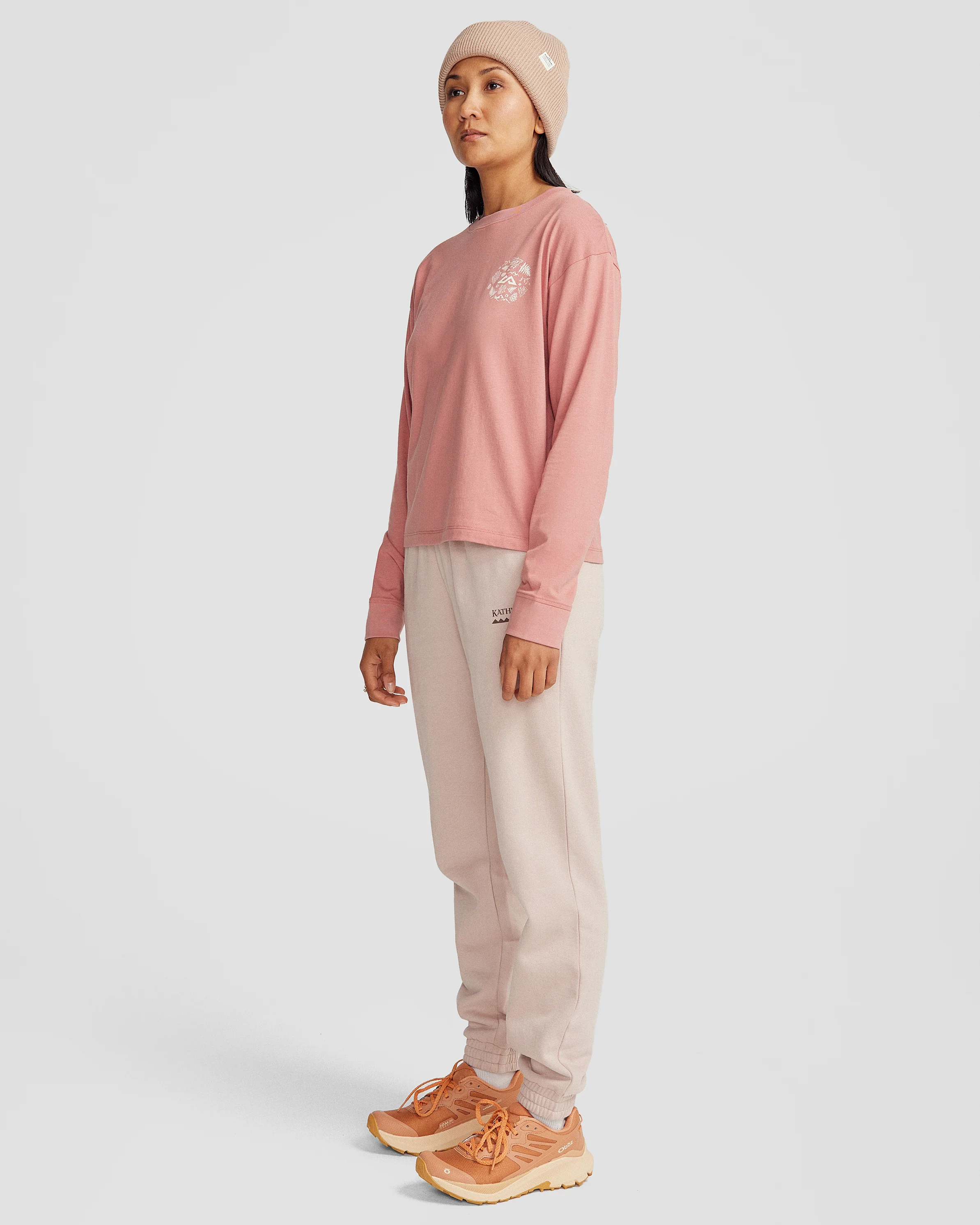 Women's Nature Icons Organic Cotton Long Sleeve T-shirt - Light Clay - Image 2