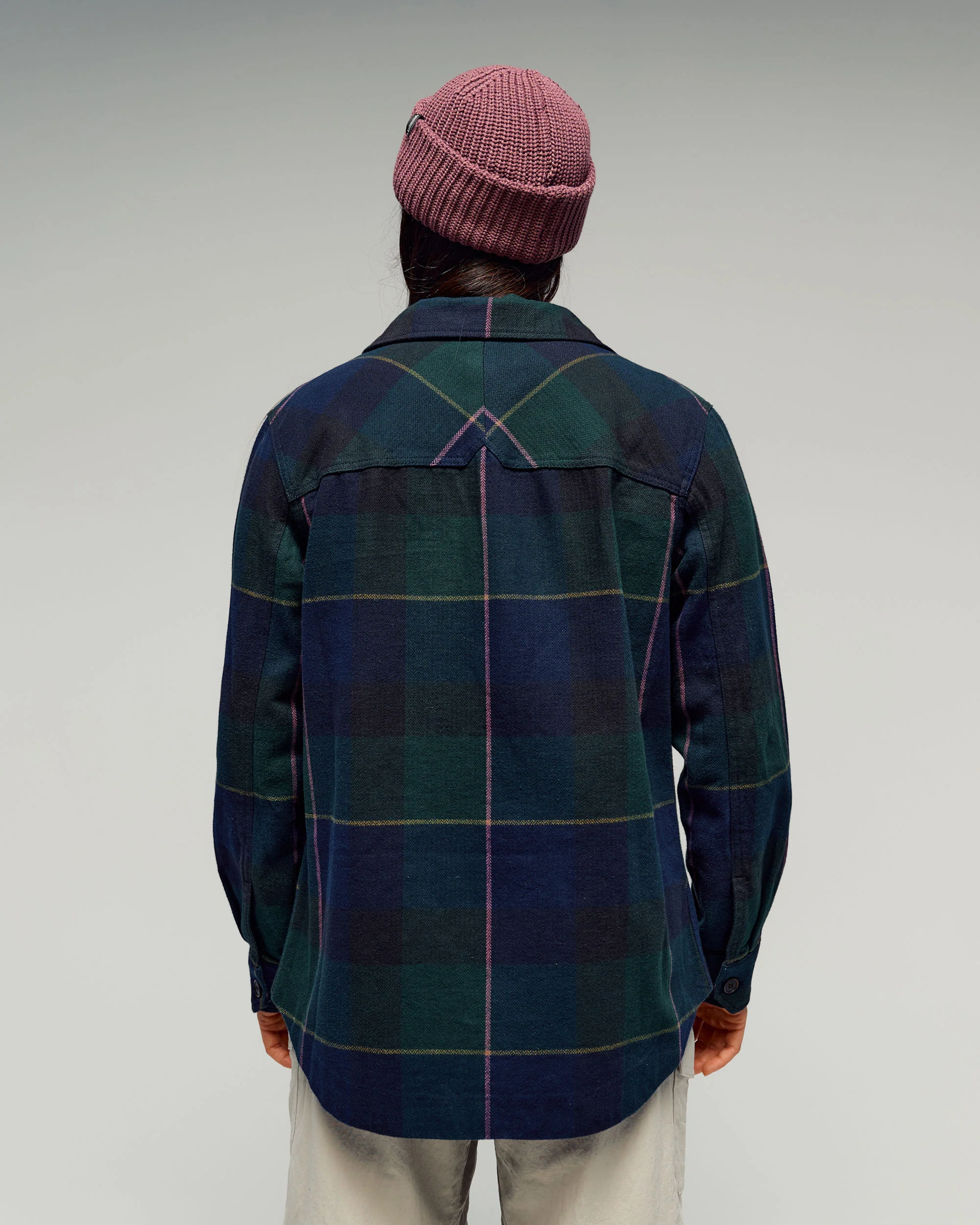 Women's Retreat Huntly Long Sleeve Overshirt - Dark Forest Plaid - Image 2