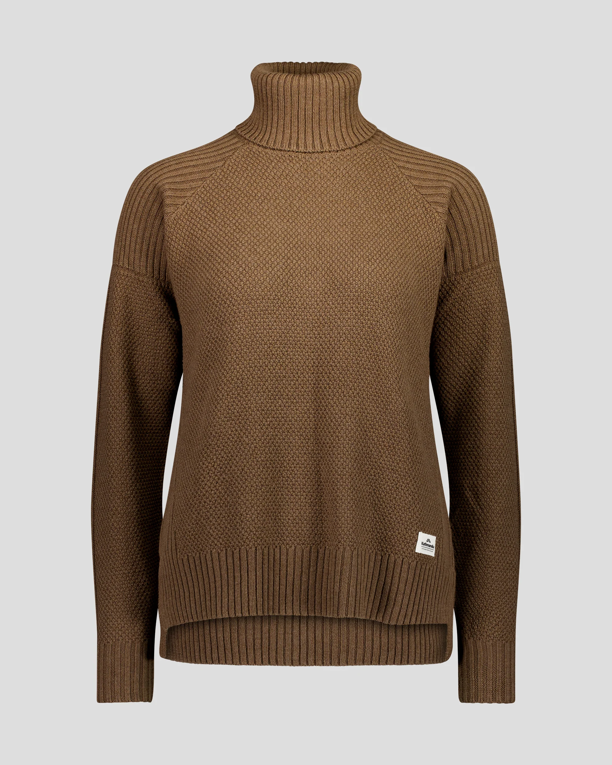 Women's Retreat Merino Blend Roll Neck Pullover - Jute - Image 5
