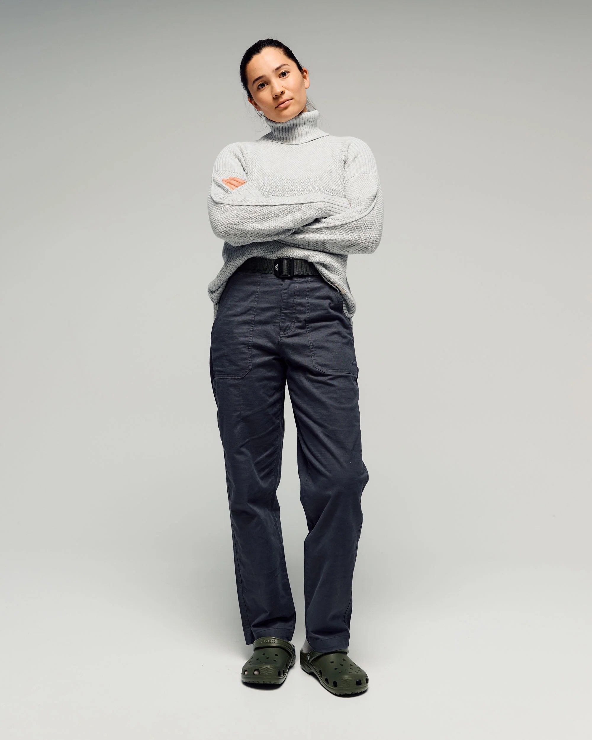 Women's Retreat Merino Blend Roll Neck Pullover - Super Moon - Image 2