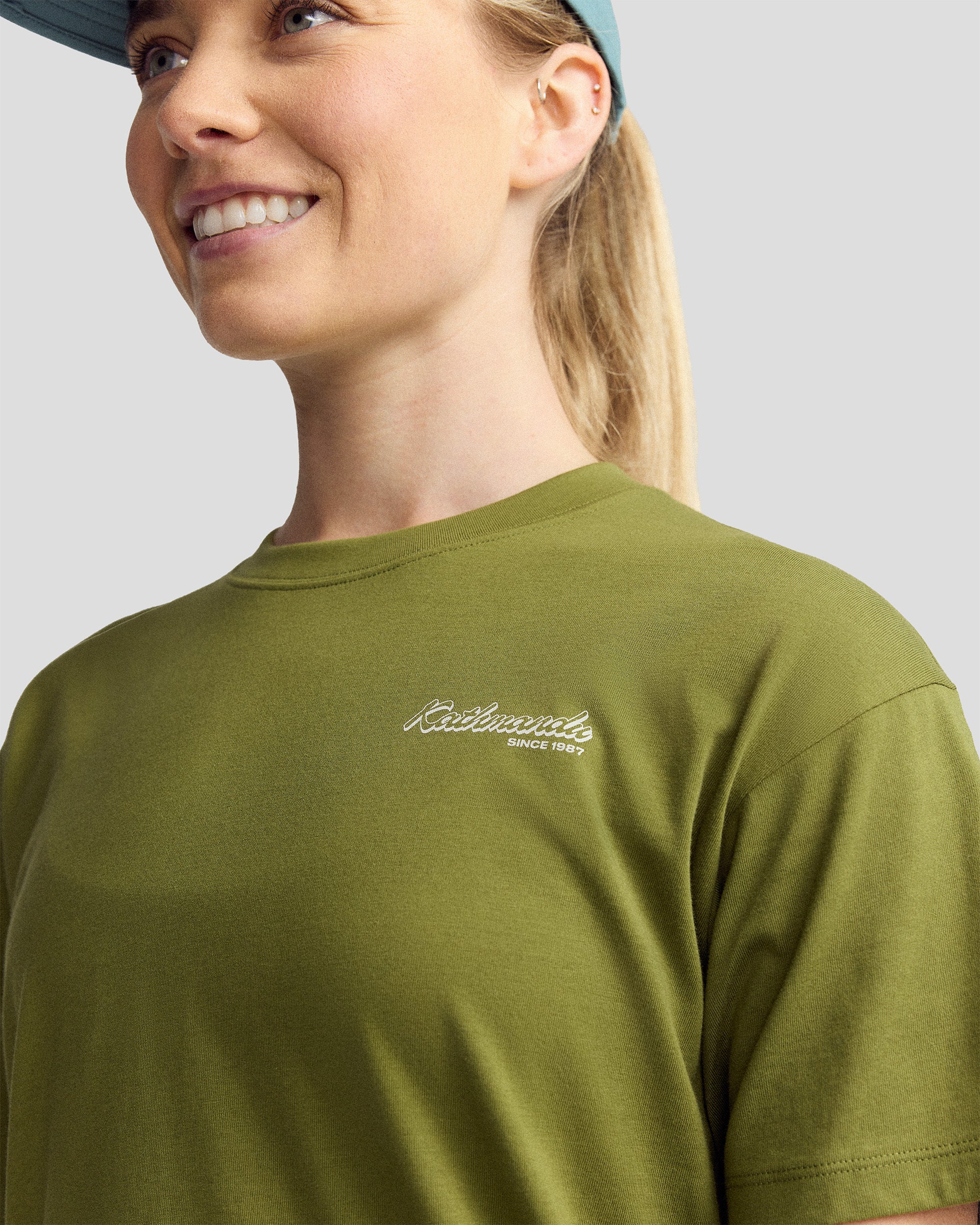 Women’s River Organic Cotton T-shirt - Dark Fern - Image 4