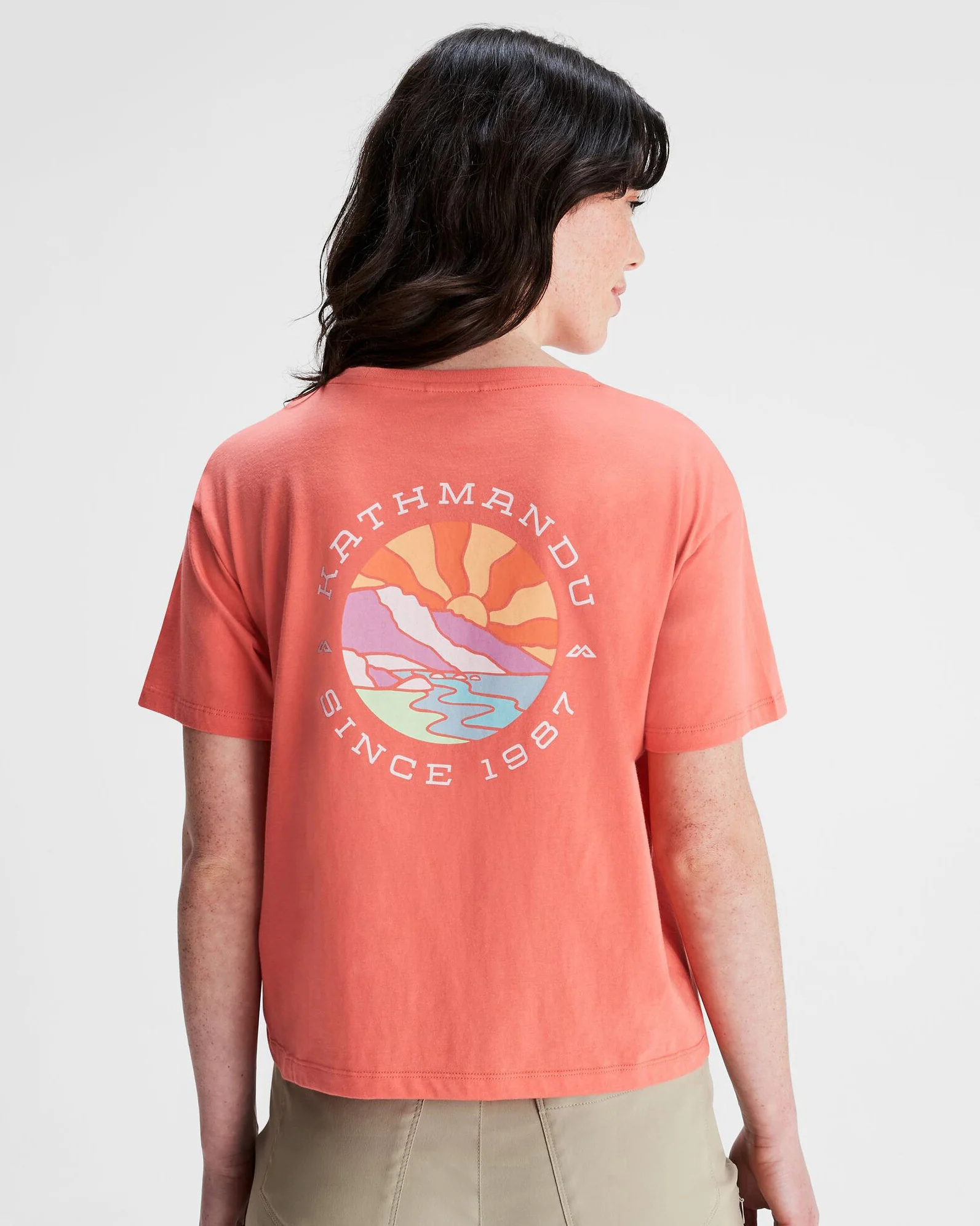 Women's Kathmandu Logo Sunburst Organic Cotton T-shirt - Fruity - Image 3