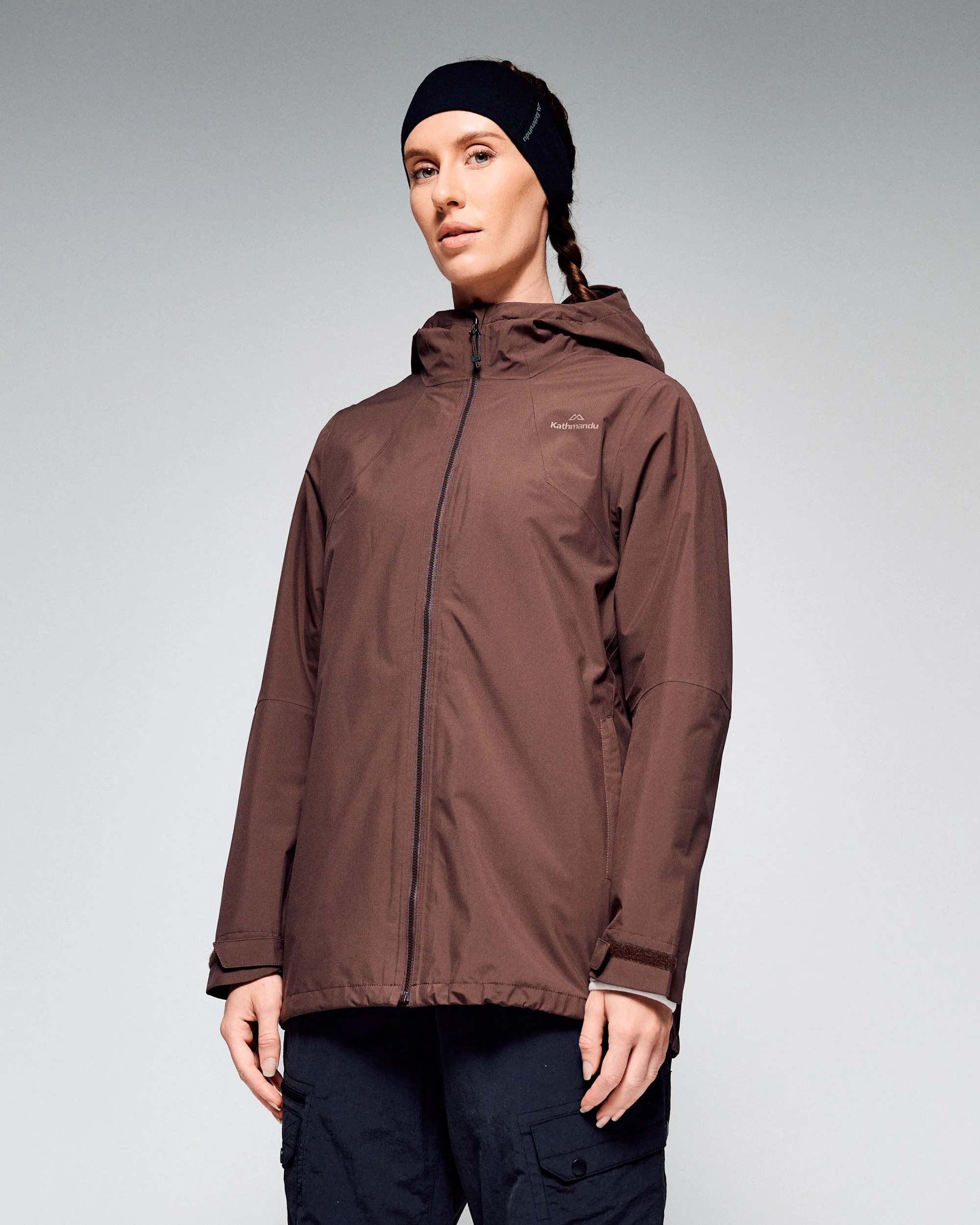 Women's Trailhead 3in1 Rain Hooded Jacket - Dark Taupe/Shroom - Image 7