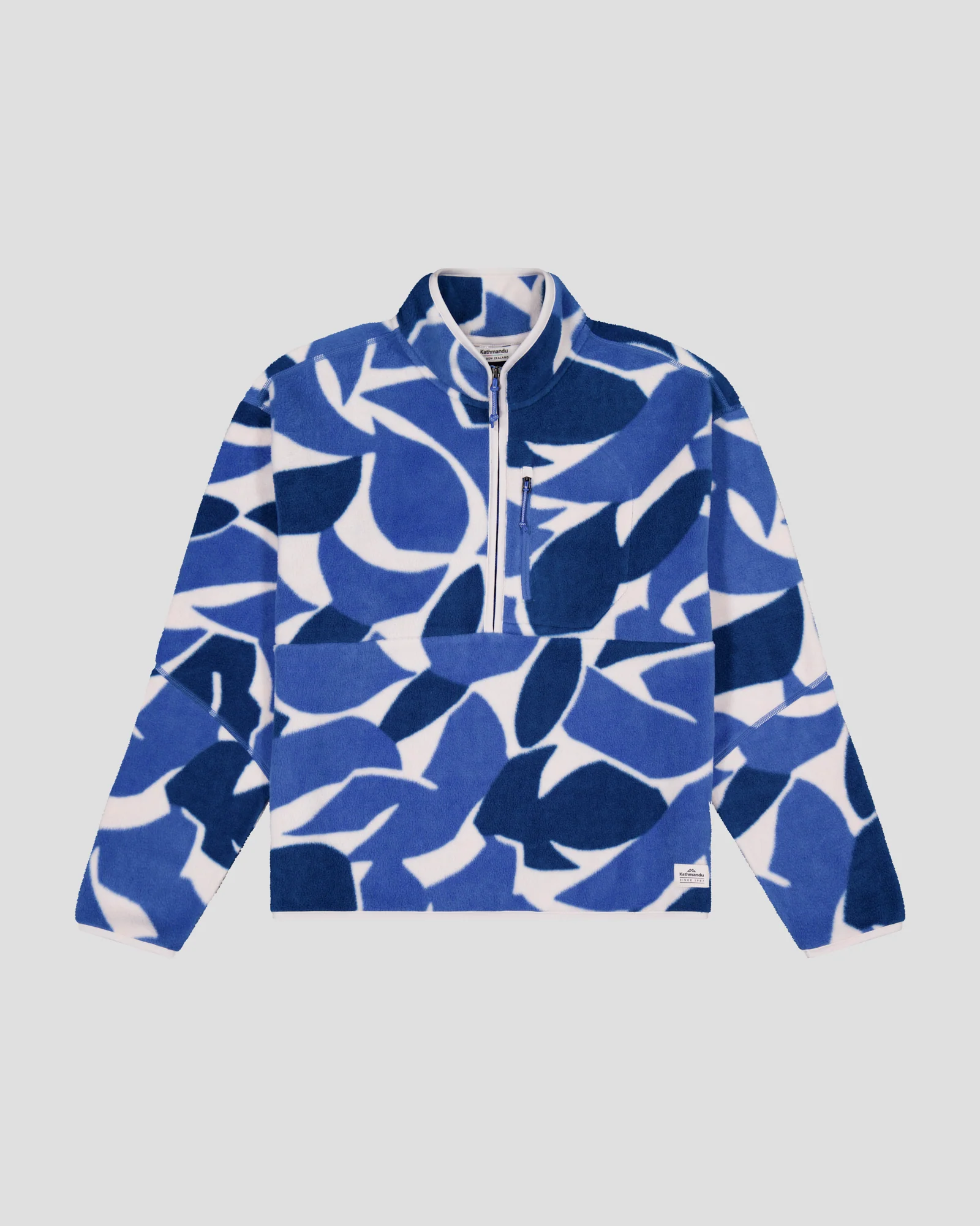 Women's Trailhead Fleece 1/4 Zip Pullover - Dark Peri Forest Floor Print - Image 6