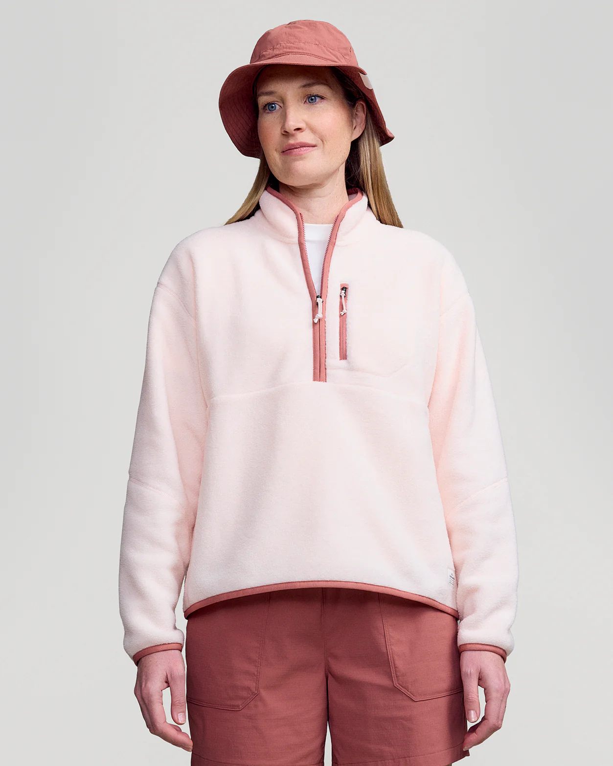 Women's Trailhead Fleece 1/4 Zip Pullover - Peachy - Image 2