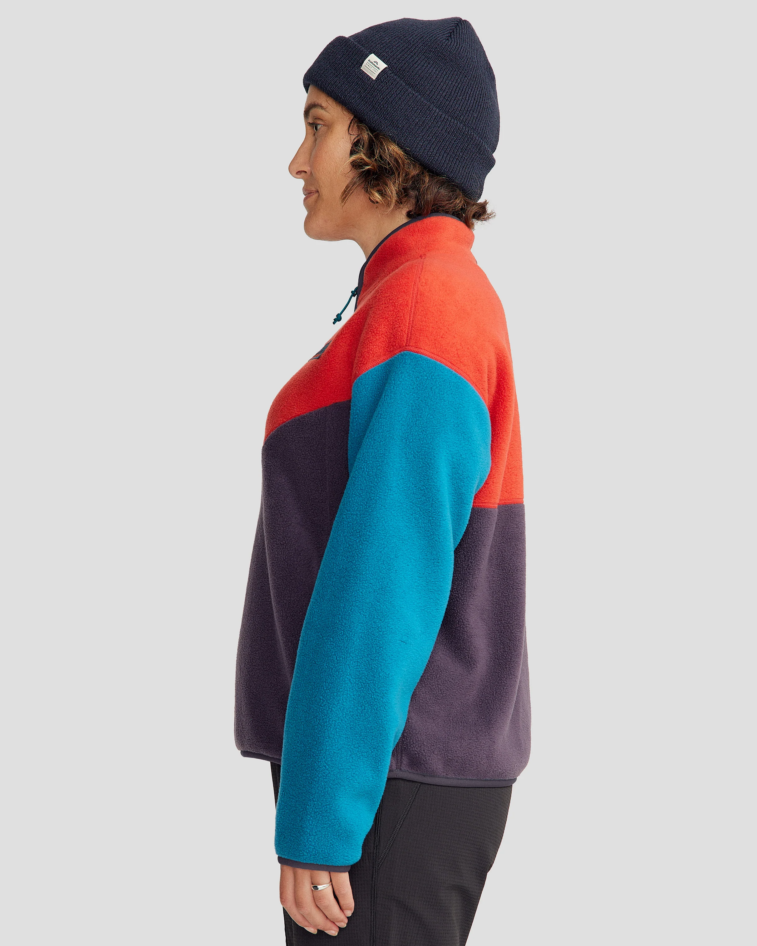 Women's Trailhead Fleece Heritage Pullover - Classic Red/Orbit - Image 3