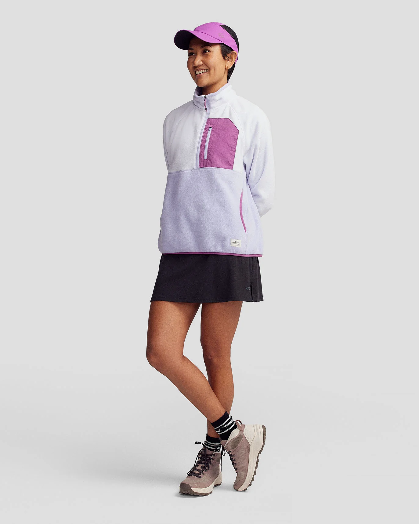 Women’s Trailhead Fleece Lightweight Pullover - Lilac/Bright Lilac - Image 2