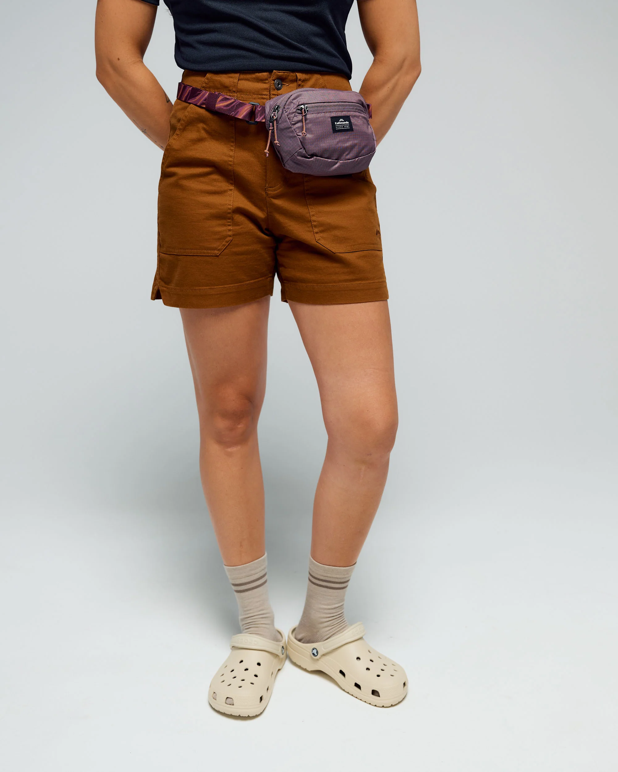 Women’s Weekend Cotton Shorts  -  Bark