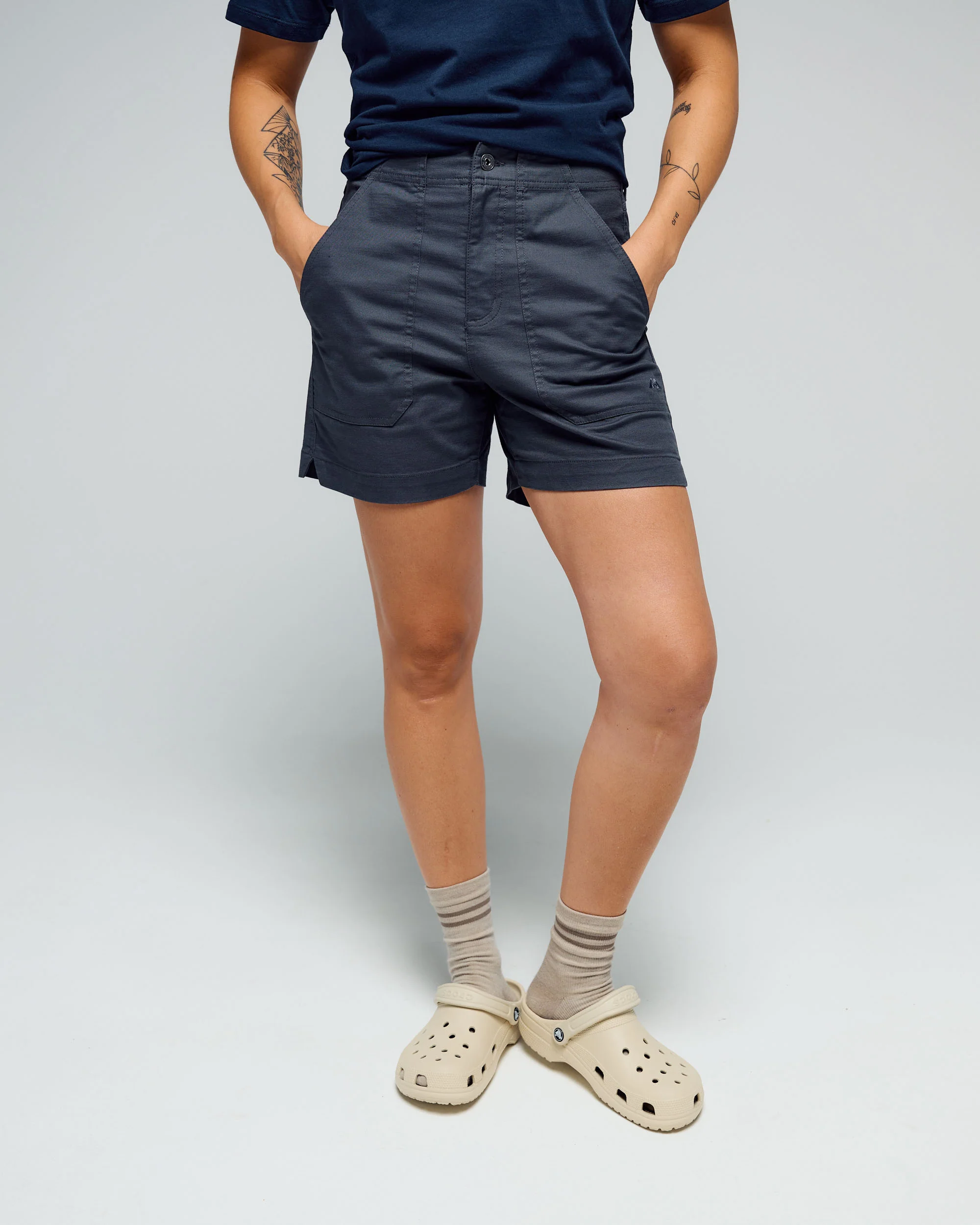 Women’s Weekend Cotton Shorts  -  Shale