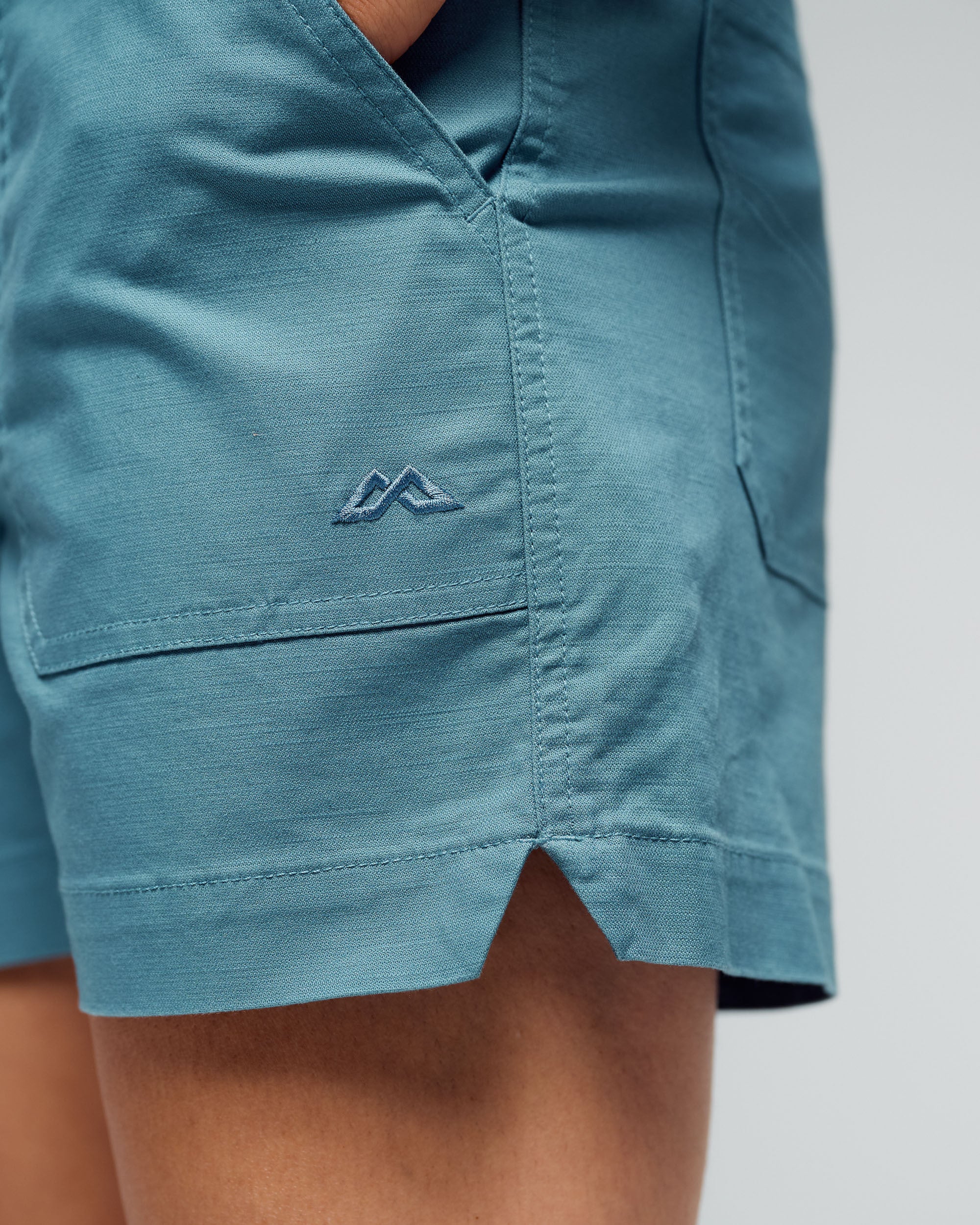 Women’s Weekend Cotton Shorts - Washed Blue - Image 5