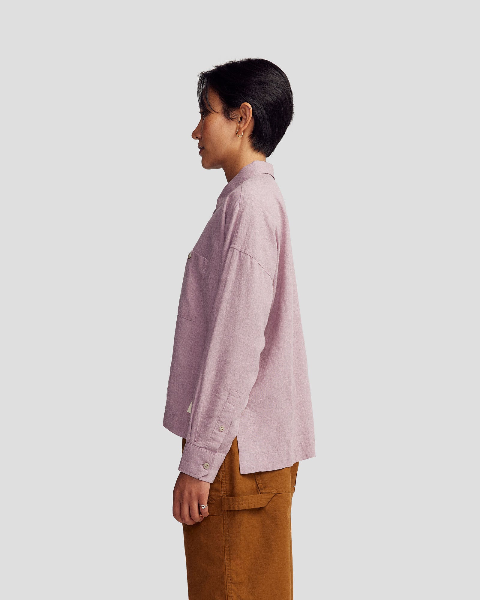 Women’s Weekend Natural Long Sleeve Shirt - Thistle Chambray - Image 3