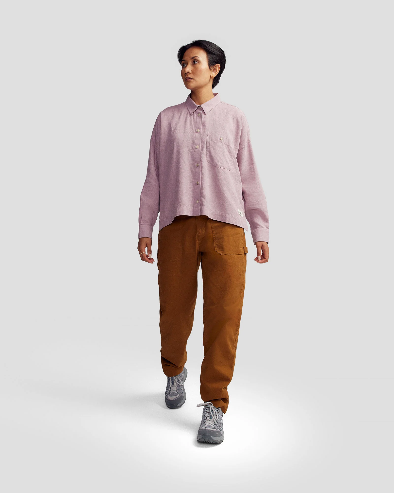 Women’s Weekend Natural Long Sleeve Shirt - Thistle Chambray - Image 6