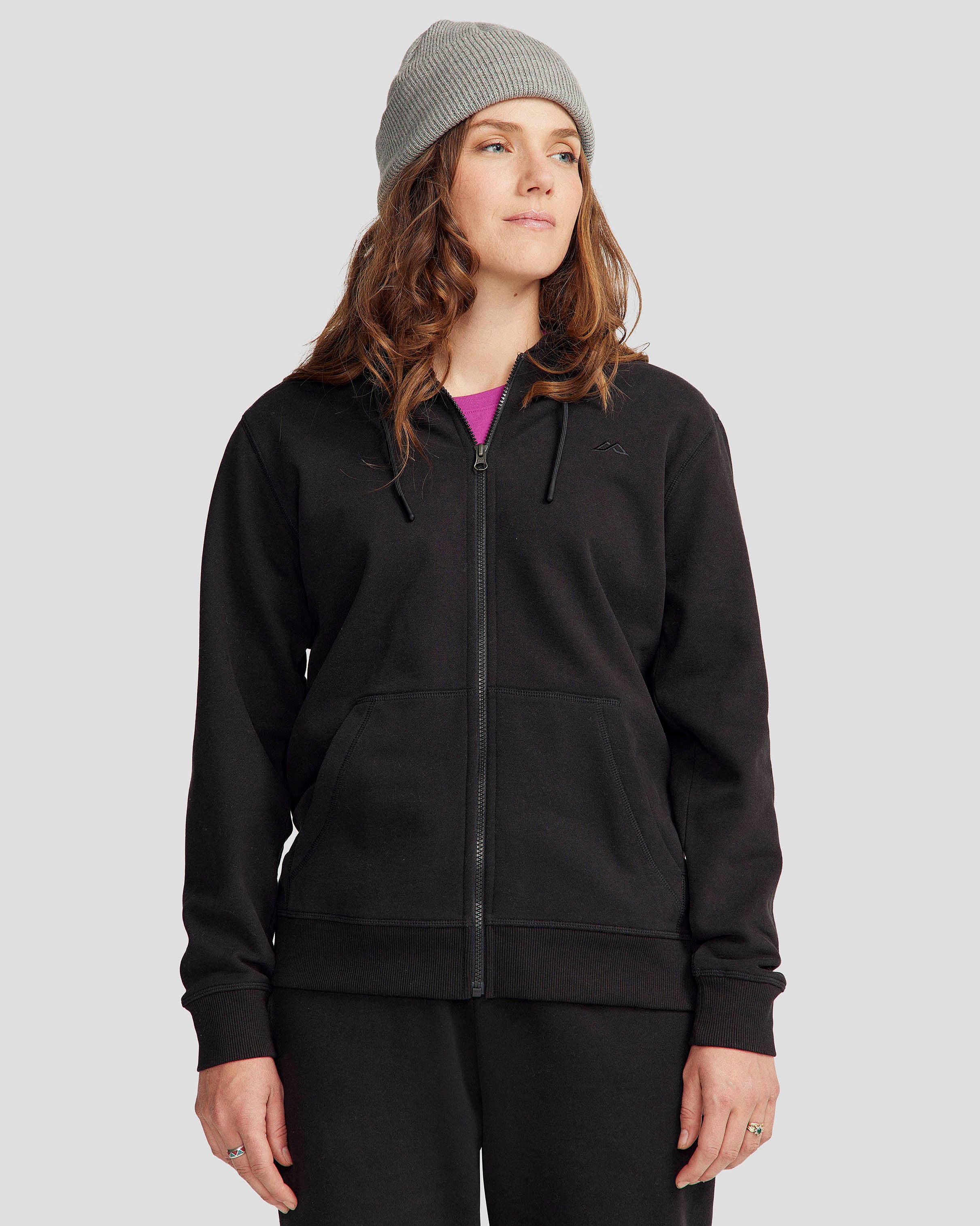 Women's Full-Zip Hoodie - Black Stingray