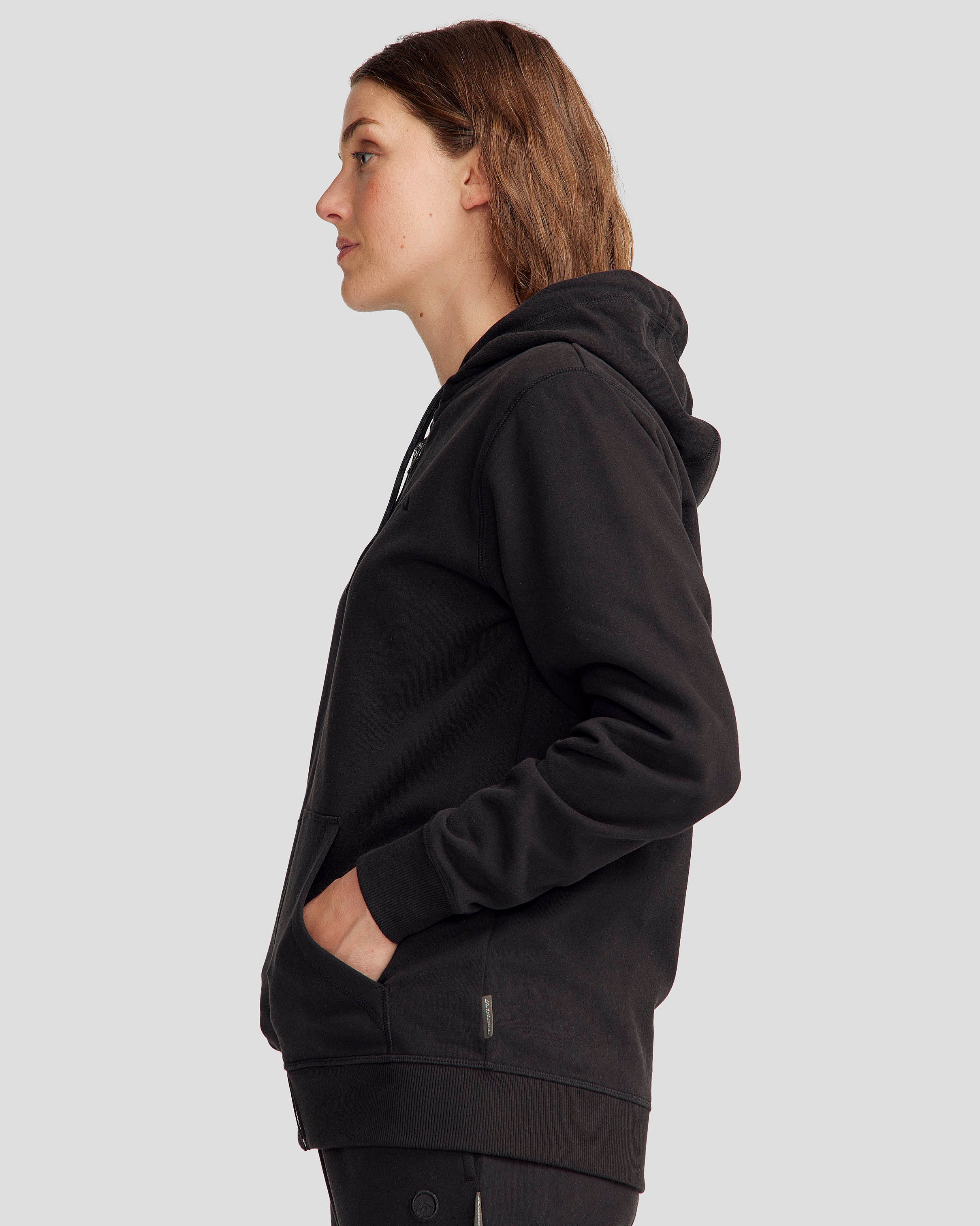 Women's Full-Zip Hoodie - Black Stingray - Image 5
