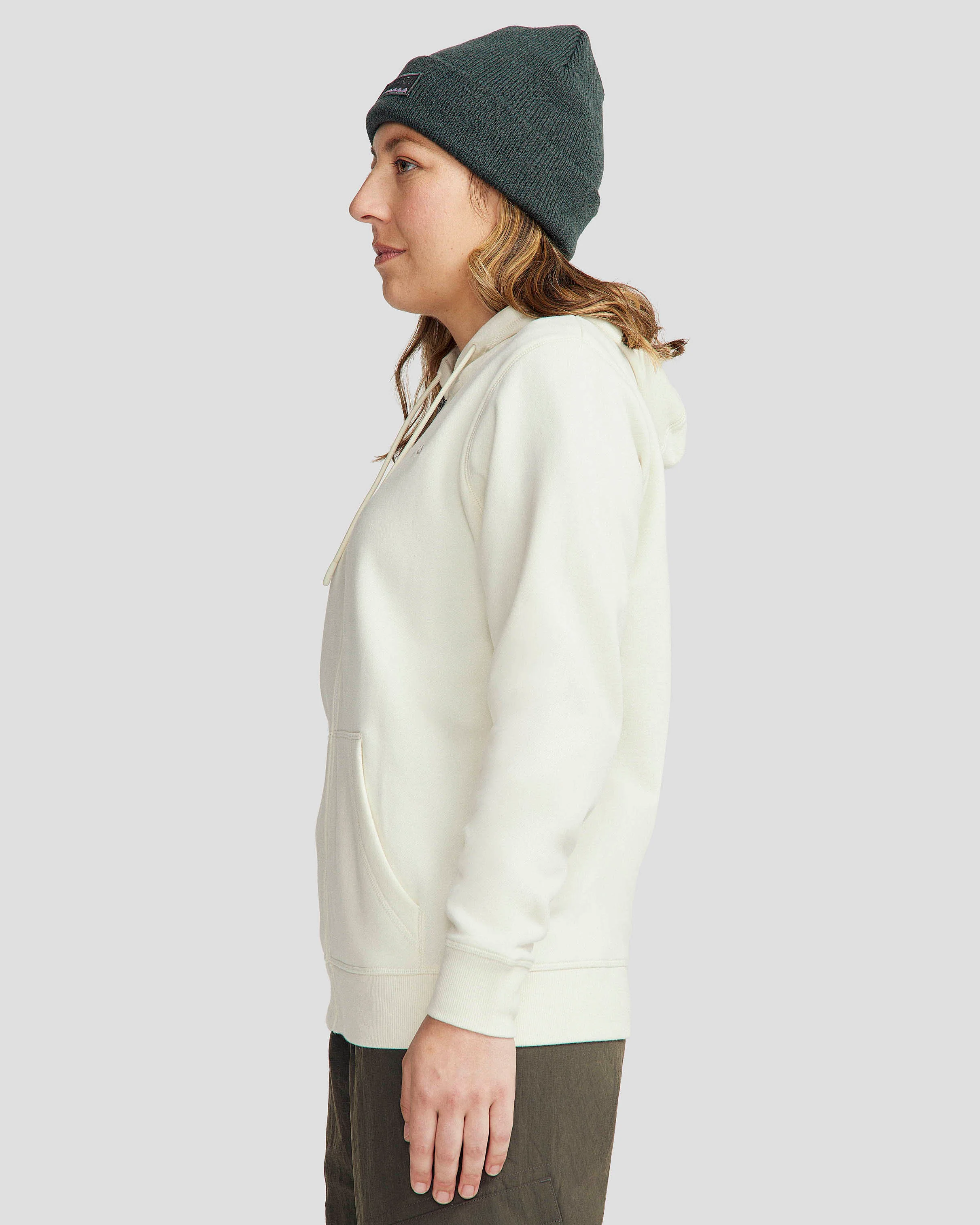 Women's Full-zip Hoodie - Natural - Image 3