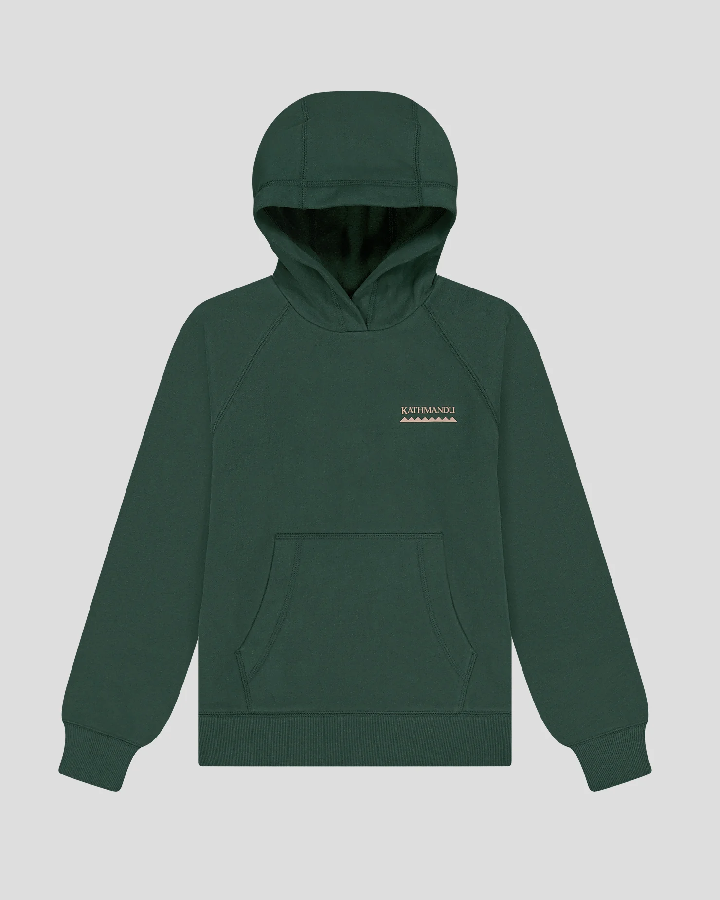 Youth Heritage Logo Brushed Hoodie - Deep Forest - Image 6